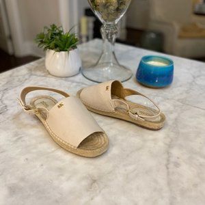 LEATHER FISHER ESPADRILLES! NWOT